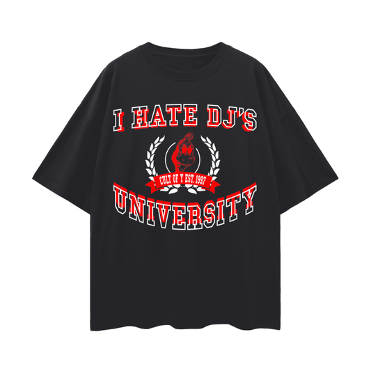 I HATE DJ'S UNIVERSITY - SDSU Loose Fit Unisex T-Shirt in Black (100% Cotton)